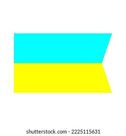 Figured flag of Ukraine. Vector illustration.