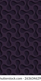 Figured perforation of a thick sheet of cardboard. Vector illustration. Sketch for creativity.