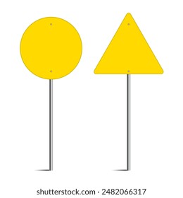 Figured road signs. Vector illustration