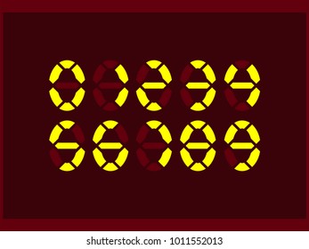 Figures 0 1 2 3 4 5 6 7 8 9 made based on the e-numbers inscribed in the oval