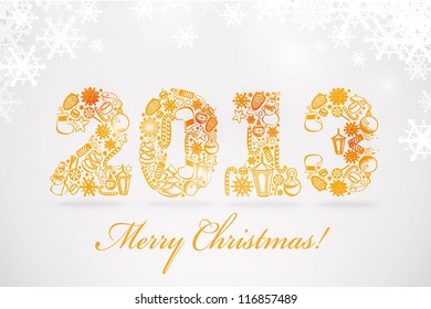 figures 2013 containing many christmas objects