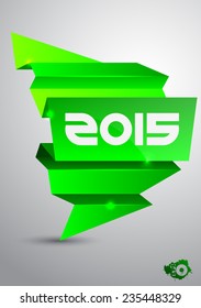 Figures 2015 on an abstract green piece of paper