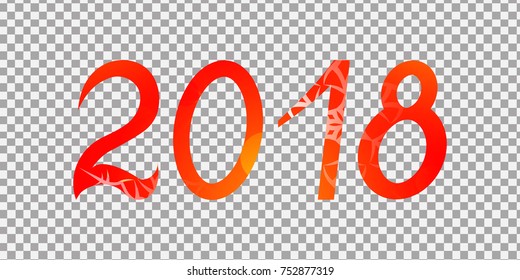 Figures 2018 on a neutral background, new year, isolate, vector design element for new years day, christmas, winter holiday, new years eve, silvester