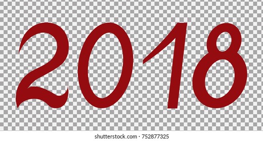 Figures 2018 on a neutral background, new year, isolate, vector