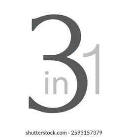 Figures 3 in 1 icon.