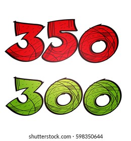 Figures 300 and 350 are a sketch. The elements for infographics with a hand-drawing style.