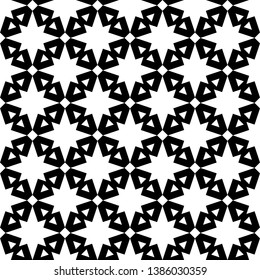 Figures background. Polygons motif. Geometric backdrop.Textile print, abstract. Triangles, rhombuses, stars ornament. Seamless pattern. Triangular, quadrangular, star shapes wallpaper. Vector