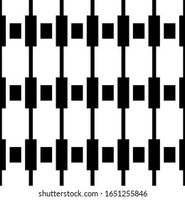  Figuren, Blöcke Illustration. Nahtloses Muster. Rechtecke, Formen und Ornamente. Überprüft, bildet Bildschirmhintergrund. Geometrischer Hintergrund. Ethnische Motive. Digitales Papier, Stoffdruck. Vektorillustration.