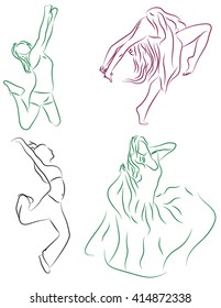 figures dancing women
