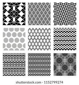 figures geometrics monochrome set backgrounds