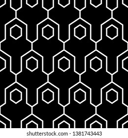 Figures, hexagons pattern. Geometric background. Simple shapes backdrop. Polygons motif. Digital paper, abstract. Seamless ornament.Geometrical wallpaper. Vector