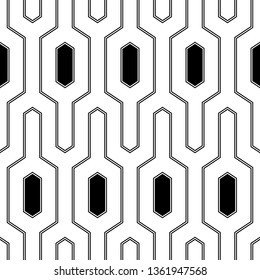 Figures, hexagons pattern.Forms background. Shapes ornament. Seamless vector. Tribal wallpaper. Ethnic image. Digital paper, web design, textile print. Folk backdrop. Geometric motif