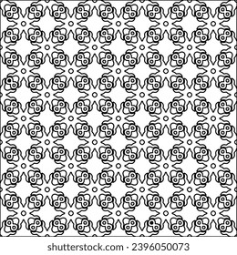  Figures from lines.Abstract background. Black  pattern for web page, textures, card, poster, fabric, textile. Repeat pattern. 