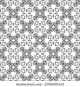  Figures from lines.Abstract background. Black  pattern for web page, textures, card, poster, fabric, textile. Repeat pattern. 