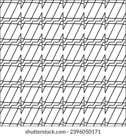  Figures from lines.Abstract background. Black  pattern for web page, textures, card, poster, fabric, textile. Repeat pattern. 