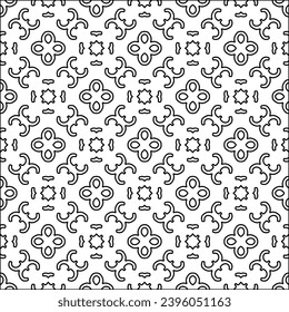  Figures from lines.Abstract background. Black  pattern for web page, textures, card, poster, fabric, textile. Repeat pattern. 
