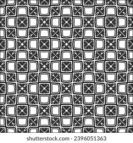  Figures from lines.Abstract background. Black  pattern for web page, textures, card, poster, fabric, textile. Repeat pattern. 