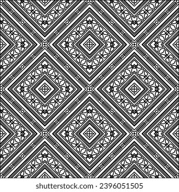 
 Figures from lines.Abstract background. Black  pattern for web page, textures, card, poster, fabric, textile. Repeat pattern. 