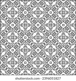  Figures from lines.Abstract background. Black  pattern for web page, textures, card, poster, fabric, textile. Repeat pattern. 