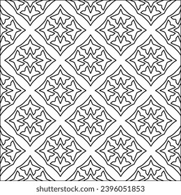  Figures from lines.Abstract background. Black  pattern for web page, textures, card, poster, fabric, textile. Repeat pattern. 