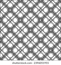 
 Figures from lines.Abstract background. Black  pattern for web page, textures, card, poster, fabric, textile. Repeat pattern. 