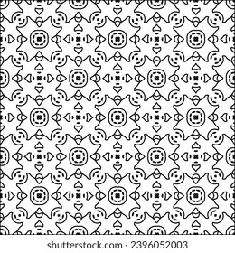  Figures from lines.Abstract background. Black  pattern for web page, textures, card, poster, fabric, textile. Repeat pattern. 