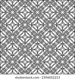  Figures from lines.Abstract background. Black  pattern for web page, textures, card, poster, fabric, textile. Repeat pattern. 