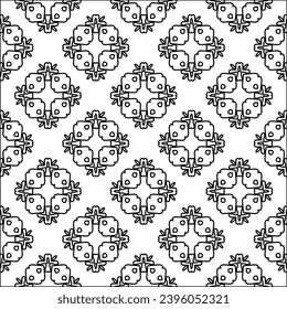  Figures from lines.Abstract background. Black  pattern for web page, textures, card, poster, fabric, textile. Repeat pattern. 