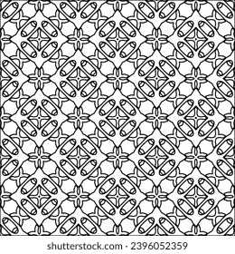  Figures from lines.Abstract background. Black  pattern for web page, textures, card, poster, fabric, textile. Repeat pattern. 