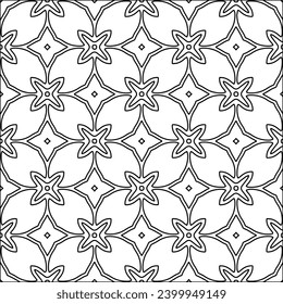 Figures from lines.Black pattern on white wallpaper for web page, textures, card, poster, fabric, textile. Abstract background.Repeating background image.White texture. Lines form shapes.