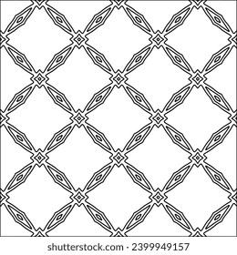 Figures from lines.Black pattern on white wallpaper for web page, textures, card, poster, fabric, textile. Abstract background.Repeating background image.White texture. Lines form shapes.