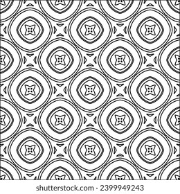 Figures from lines.Black pattern on white wallpaper for web page, textures, card, poster, fabric, textile. Abstract background.Repeating background image.White texture. Lines form shapes.