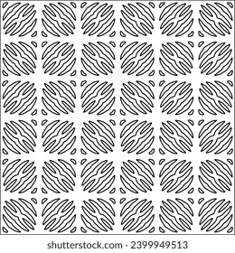 Figures from lines.Black pattern on white wallpaper for web page, textures, card, poster, fabric, textile. Abstract background.Repeating background image.White texture. Lines form shapes.