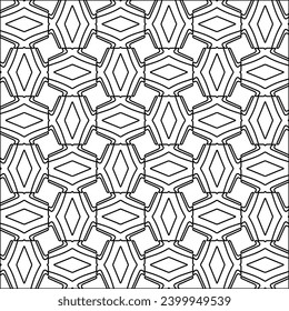 Figures from lines.Black pattern on white wallpaper for web page, textures, card, poster, fabric, textile. Abstract background.Repeating background image.White texture. Lines form shapes.