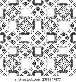 Figures from lines.Black pattern on white wallpaper for web page, textures, card, poster, fabric, textile. Abstract background.Repeating background image.White texture. Lines form shapes.