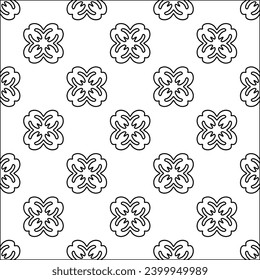 Figures from lines.Black pattern on white wallpaper for web page, textures, card, poster, fabric, textile. Abstract background.Repeating background image.White texture. Lines form shapes.