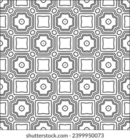 Figures from lines.Black pattern on white wallpaper for web page, textures, card, poster, fabric, textile. Abstract background.Repeating background image.White texture. Lines form shapes.
