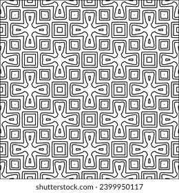 Figures from lines.Black pattern on white wallpaper for web page, textures, card, poster, fabric, textile. Abstract background.Repeating background image.White texture. Lines form shapes.
