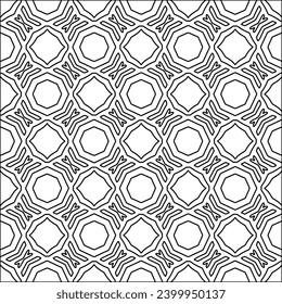 Figures from lines.Black pattern on white wallpaper for web page, textures, card, poster, fabric, textile. Abstract background.Repeating background image.White texture. Lines form shapes.
