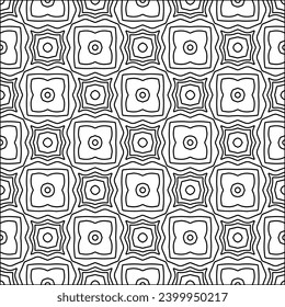 Figures from lines.Black pattern on white wallpaper for web page, textures, card, poster, fabric, textile. Abstract background.Repeating background image.White texture. Lines form shapes.
