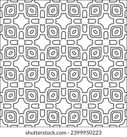 Figures from lines.Black pattern on white wallpaper for web page, textures, card, poster, fabric, textile. Abstract background.Repeating background image.White texture. Lines form shapes.