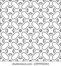 Figures from lines.Black pattern on white wallpaper for web page, textures, card, poster, fabric, textile. Abstract background.Repeating background image.White texture. Lines form shapes.
