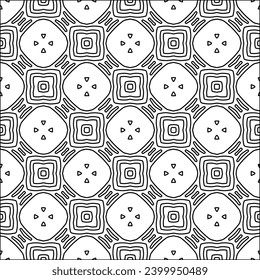 Figures from lines.Black pattern on white wallpaper for web page, textures, card, poster, fabric, textile. Abstract background.Repeating background image.White texture. Lines form shapes.
