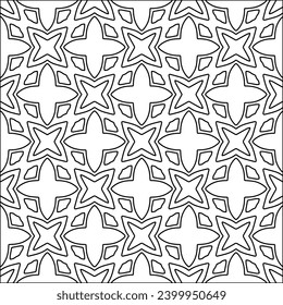 Figures from lines.Black pattern on white wallpaper for web page, textures, card, poster, fabric, textile. Abstract background.Repeating background image.White texture. Lines form shapes.