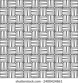 Figures from lines.Black pattern on white wallpaper for web page, textures, card, poster, fabric, textile. Abstract background.Repeating background image.White texture. Lines form shapes.