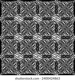 Figures from lines.Black pattern on white wallpaper for web page, textures, card, poster, fabric, textile. Abstract background.Repeating background image.White texture. Lines form shapes.