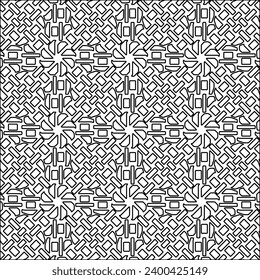 Figures from lines.Black pattern on white wallpaper for web page, textures, card, poster, fabric, textile. Abstract background.Repeating background image.White texture. Lines form shapes.