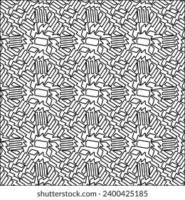 Cifras de líneas.Patrón negro sobre papel pintado blanco para página web, texturas, tarjeta, afiche, tela, textil. Resumen de fondo.Repetir imagen de fondo.Textura blanca. Las líneas forman formas.