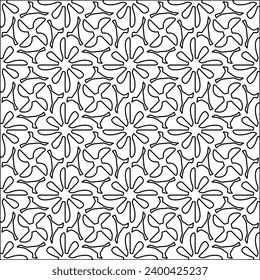 Figures from lines.Black pattern on white wallpaper for web page, textures, card, poster, fabric, textile. Abstract background.Repeating background image.White texture. Lines form shapes.
