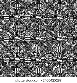 Figures from lines.Black pattern on white wallpaper for web page, textures, card, poster, fabric, textile. Abstract background.Repeating background image.White texture. Lines form shapes.
